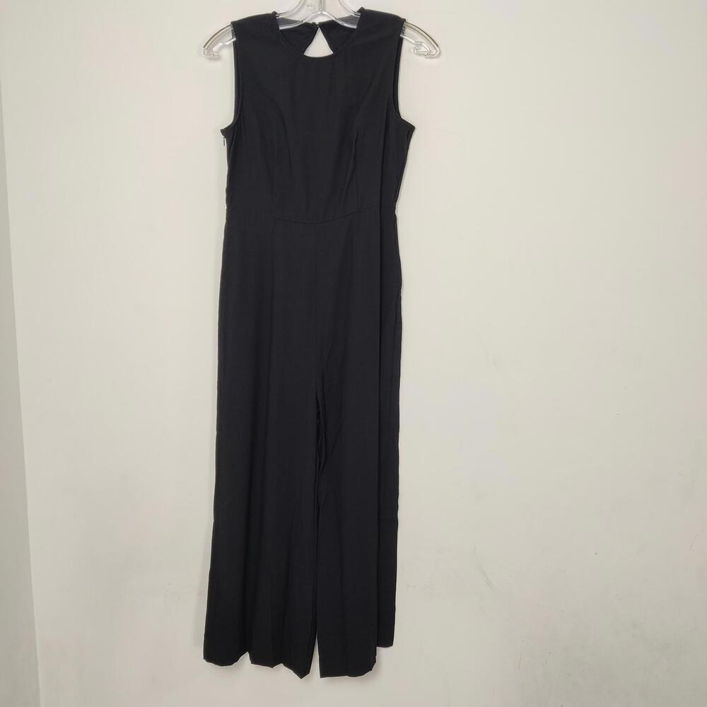 Dazy Black Sleeveless Wide Leg Jumpsuit Size L Minimalist Casual Summer